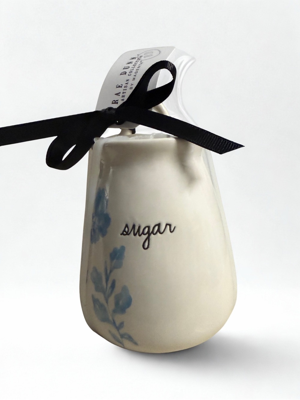 Rae Dunn White and Blue 'sugar' Ceramic Pourer
